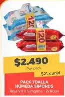 Simond's - Pack Toalla Humeda