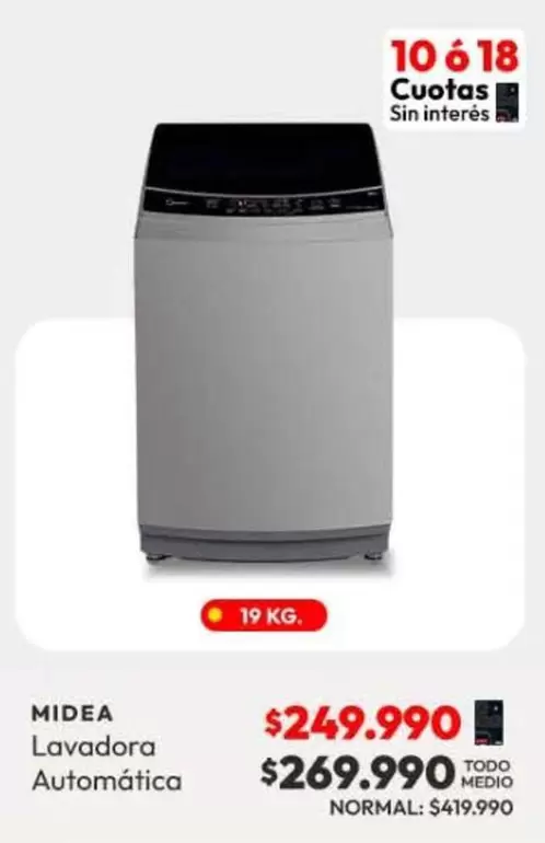 Midea - Lavadora Automática