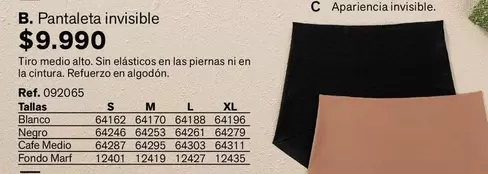 Pantaleta Invisible