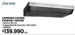 Fensa - Campana Cocina Fxu6190 1 Motor