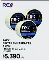 Rex - Pack Cintas Enmascarar 3 Und