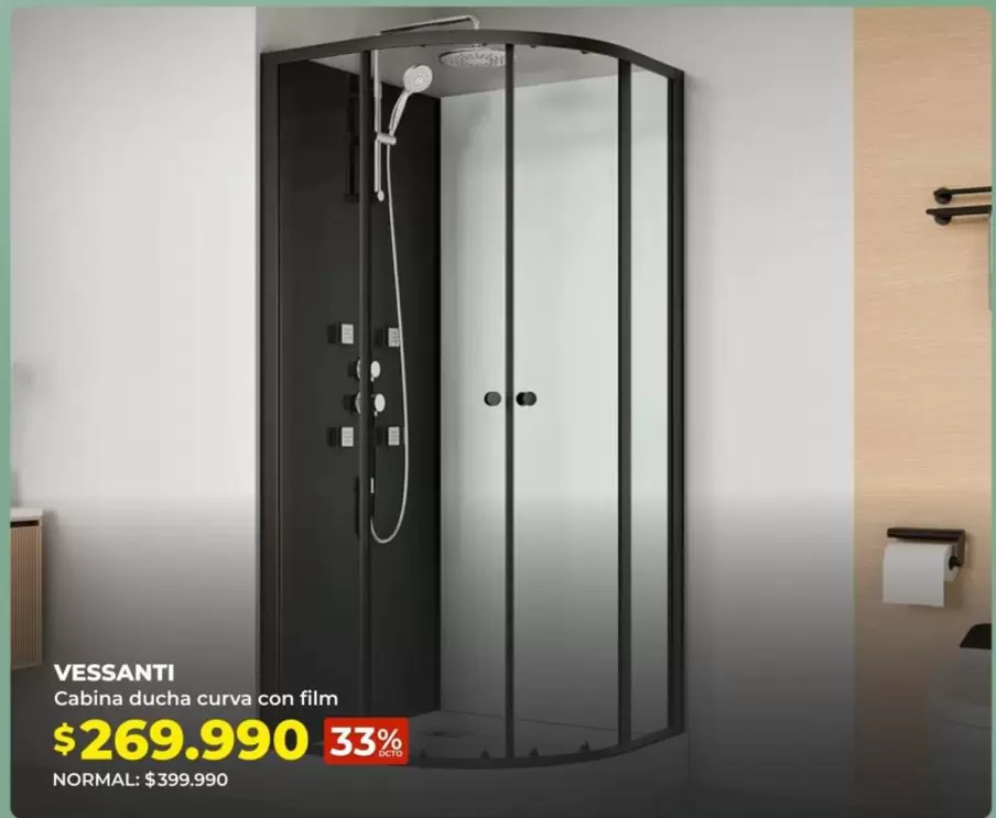 Vessanti - Cabina Ducha Curva Con Film