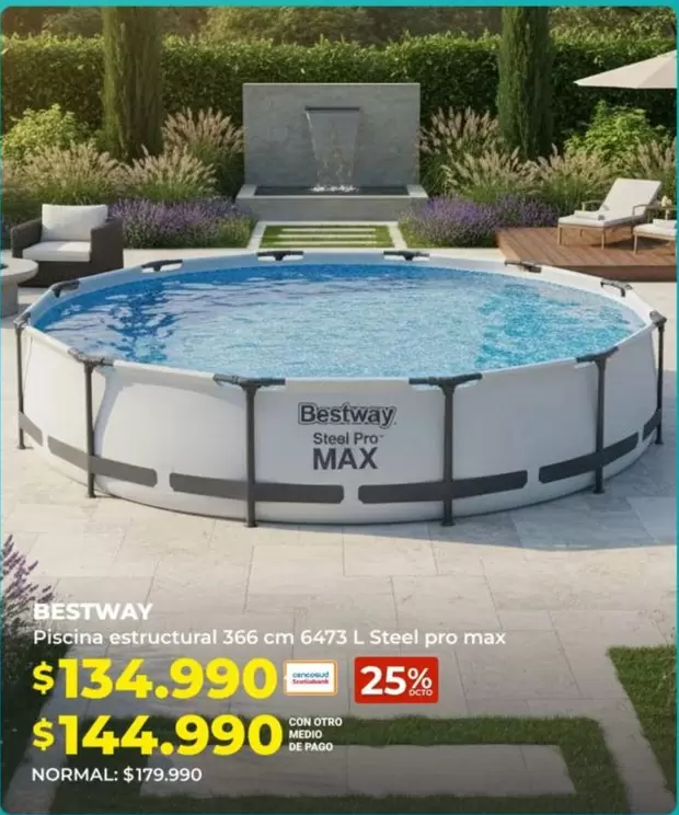 Bestway - Piscina Estractural 366 Cm 6473 L Steel Pro Max