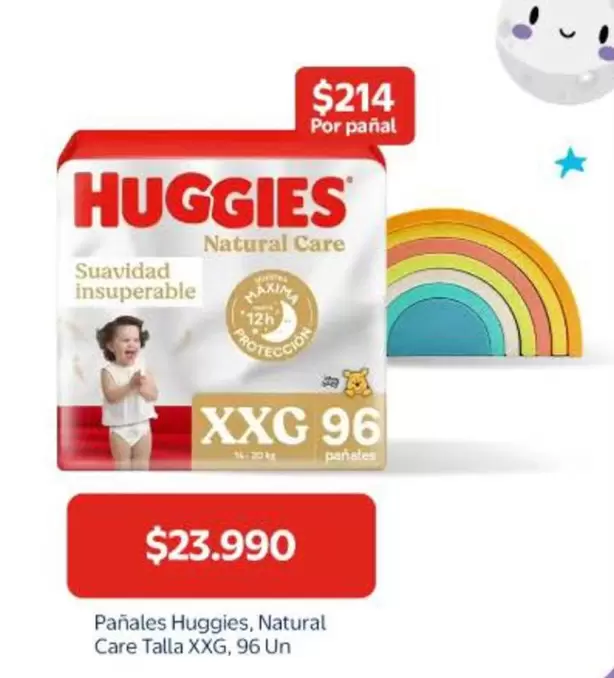 Huggies - Pañales Natural Care Xx