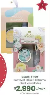 Beauty 100 - Body Mist 30 Ml + Balsamo Labial