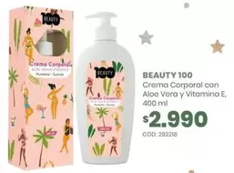 Beauty 100 - Crema Corporal Con Aloe Vera Y Vitamina E