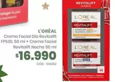 L'Oréal - Crema Facial Dia Revitalift FPS30,50 ml + Crema Facial Revitalift Noche
