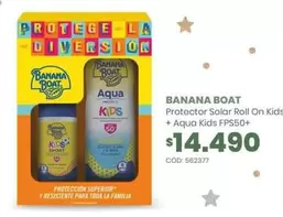 Banana Boat - Protector Solar Roll On Kids + Aqua Kids FPS50+
