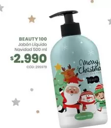 Beauty 100 - Jabón Líquido Navidad