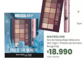 Maybelline - Set De Maquillaje Mascara Sky High + Paleta De Sombro Burgundy