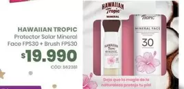 Hawaiian Tropic - Protector Solar Mineral Face FPS30 + Brush FPS30