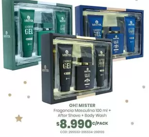 Fragancia Masculina + Atter Shave + Body Wash