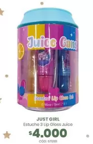 Estuche 3 Lip Gloss Juice