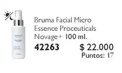 Essence - Bruma Facial Micro Proceuticals Novage+100 Ml.