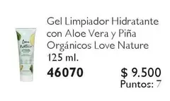 Gel Limpiador Hidratante Con Aloe Vera Y Pina Organicos Love Nature