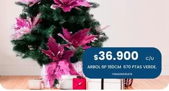 Arbol 6p 180cm 670 Ptas Verde