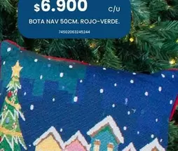 Bota Nav 50cm. Rojo-verde