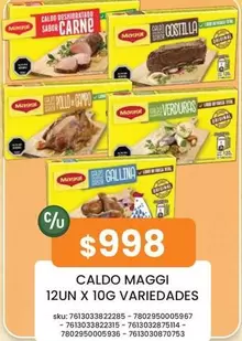 Maggi - Caldo 12un X 10g Variedades