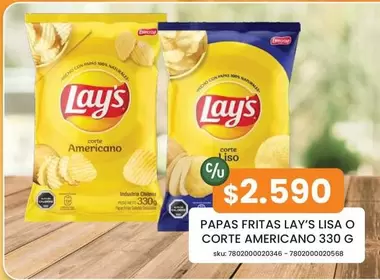 Lay's - Papas Fritas Lisa O Corte Americano