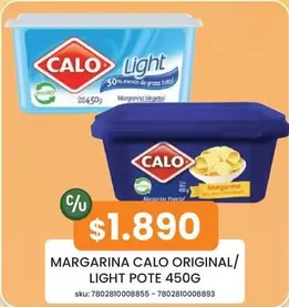 Calo - Margarina  Original/ Light Pote
