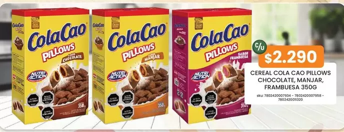 Cola Cao - Cereal  Pillows Chocolate Manual Frambuesa