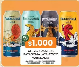 Austral - Patagonia Lata 470cc Variedades