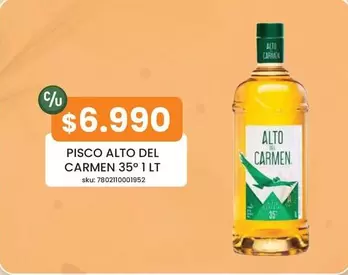 Carmen - PISCO ALTO DEL CARMEN 35° 1 LT