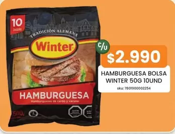 Winter - Hamburguesa Bolsa