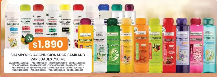 Familand - Shampoo O Acondicionador Familiando