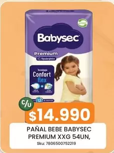Babysec - Pañal Bebe Premium Xxg 54un