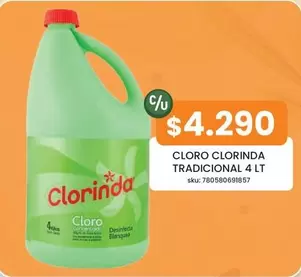Clorinda - Cloro  Tradicional 4l
