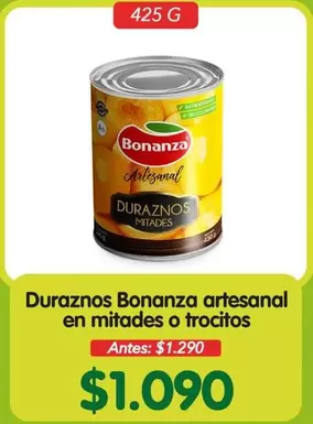 Bonanza - Duraznos  Artesanal En Mitades O Trocitos