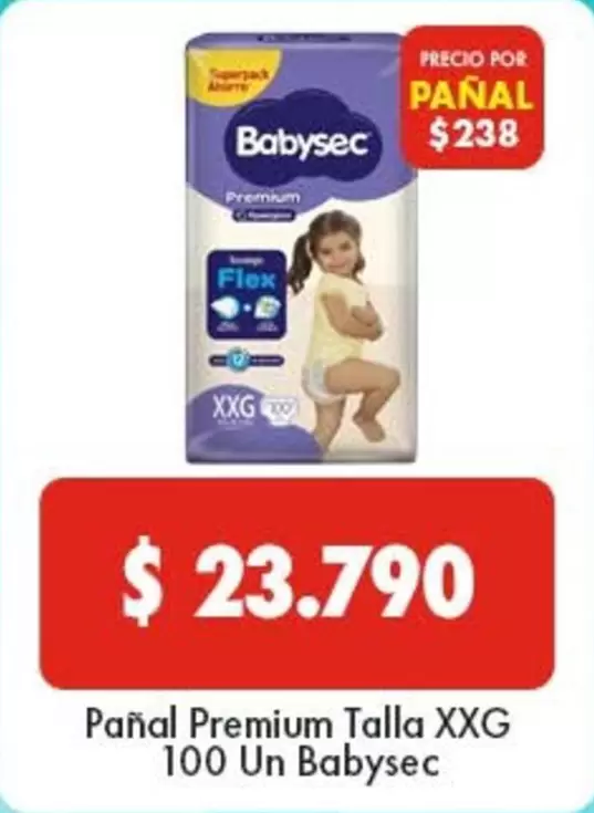 Babysec - Panal Premium Talla XXG 100 Un