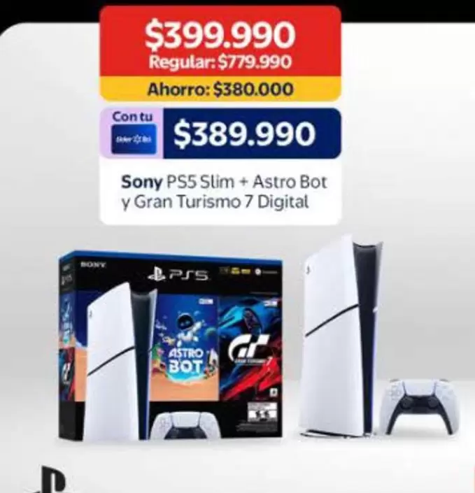 SONY - Ps5 Slim + Astro Bot Y Gran Turismo 7 Digital
