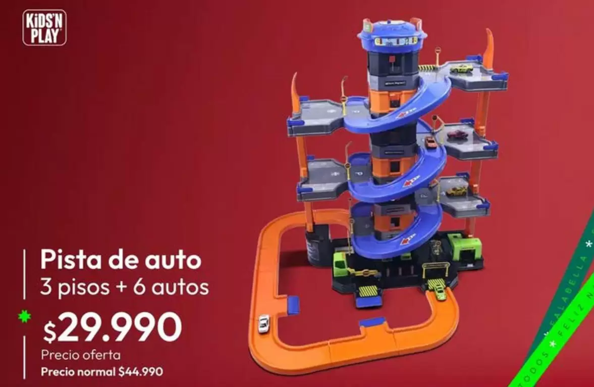 Pista De Auto 3 Pisos + 6 Autos