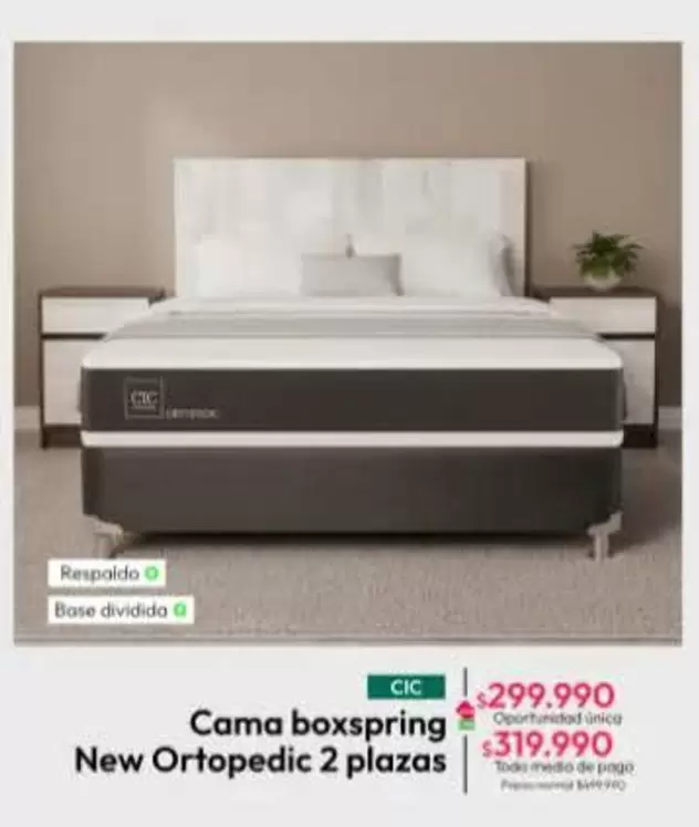 Cic - Cama Boxspring New Ortopedic 2 Plazas
