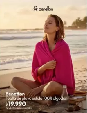 Toalla De Playa Solida 100% Algodón