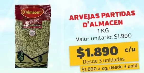 Valor - Arvejas Partidas