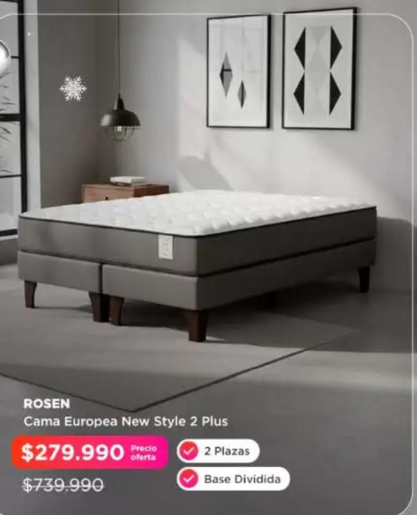 Rosen - Cama Europea New Style 2 Plus