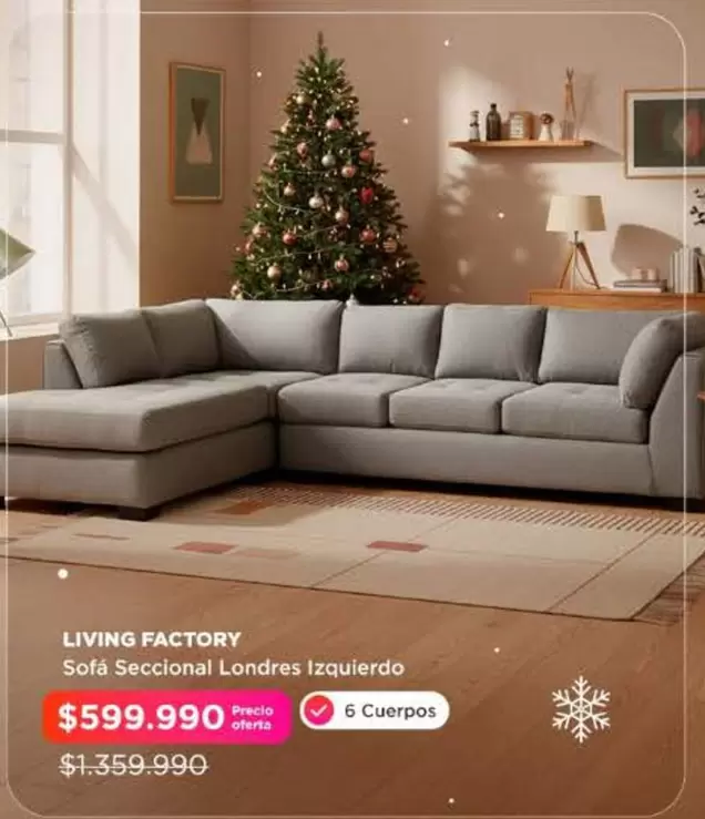 Living Factory Sofa Secional Londres Izquierdo