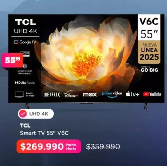 TCL - Smart Tv 55" V6C