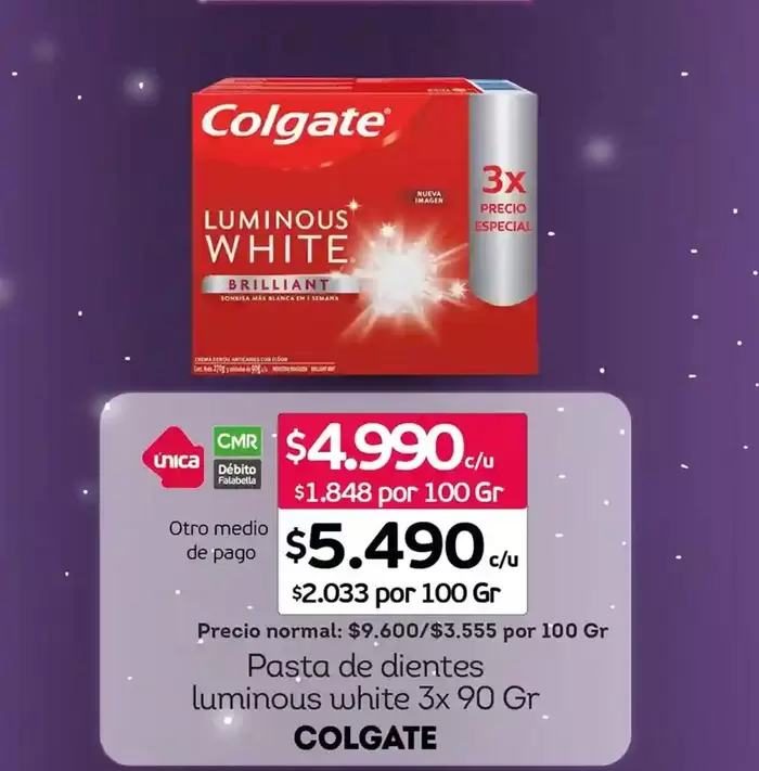 Colgate - Pasta De Dientes Luminous White 3x
