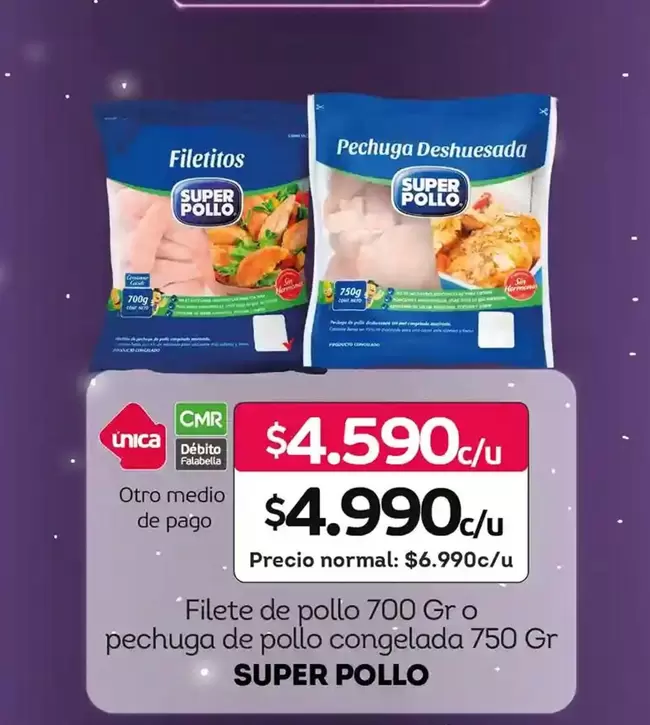 Súper Pollo - Filete De Pollo Pechuga De Pollo Congelada