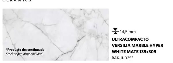 Ultracompado Versilia Marble Hyper White Mate