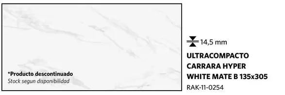 Ultracompact0 Carrara Hyper White Mate