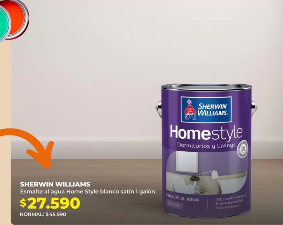 Sherwin Williams - Emilia A Taga Horno Style Blanco Satin 1 Galon