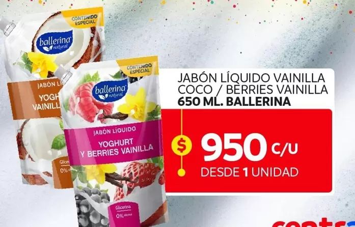 Ballerina - Jabon Liquido Vainilla Coco/berries Vainilla