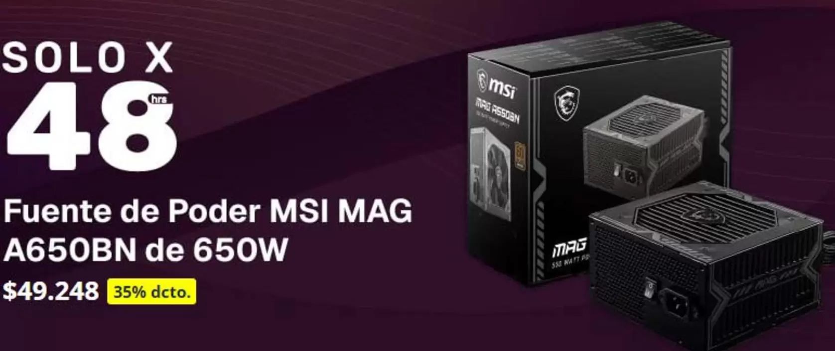 MSI - Fuente De Poder Msi Mag A650bn De 650w