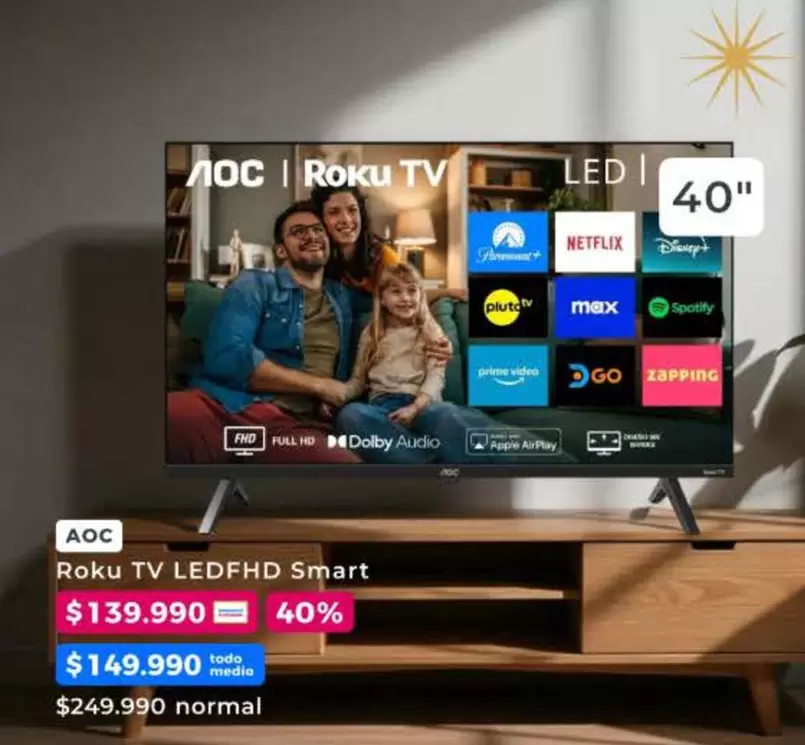 AOC - Roku Tv Ledfhd Smart