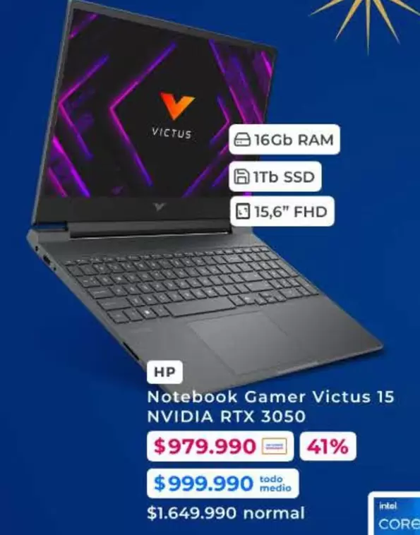 HP - Notebook Gamer Victus 15 Nvidia Rtx 3050